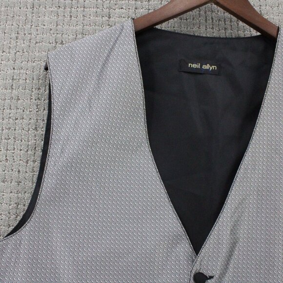 Neil Allyn Vest Mens Size 2XL Gray Silver Casual Soft Sleeveless Pocket Front - Picture 4 of 10